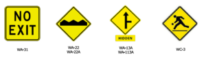 Guelph warning traffic signs