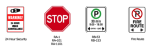 Guelph regulatory traffic signs